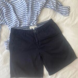 ☀️ Joie Navy Blue Bermuda Shorts 26 Small Medium Small